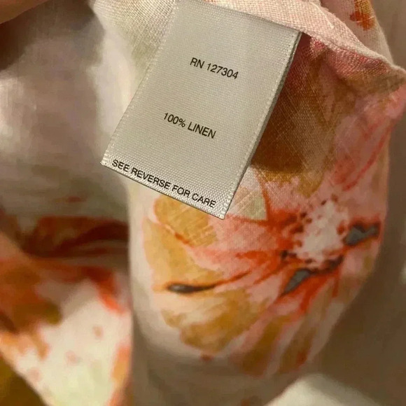 John Mark 100% linen bell sleeve top - Picture 5 of 6